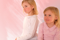 Kragen Langarmshirt / Mädchen Bluse aus Baumwolle in Weiß